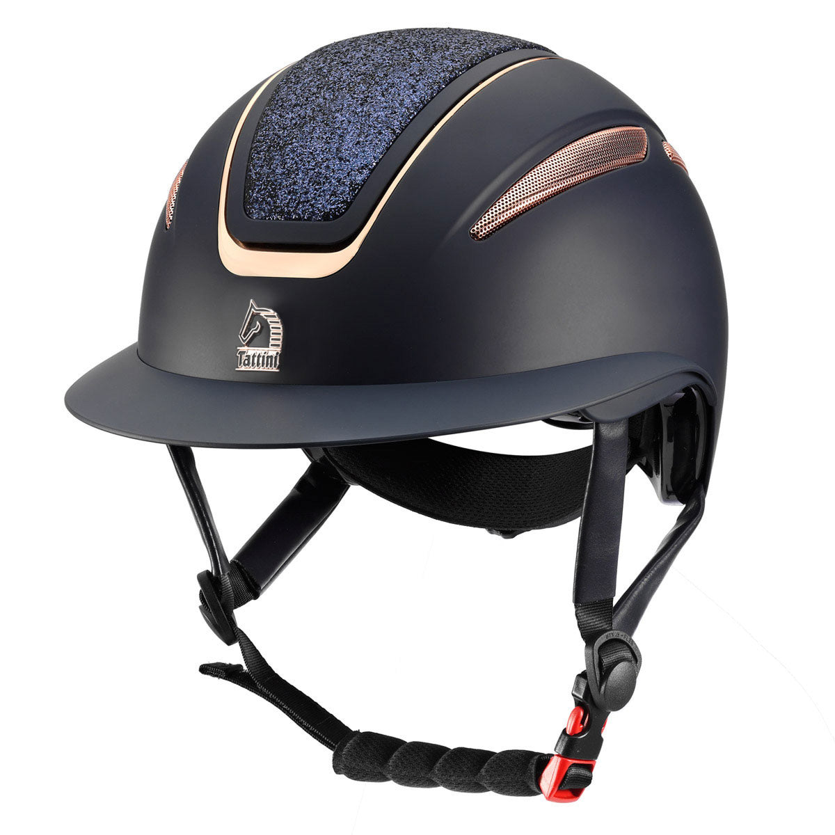 CAP EQUITAZIONE TATTINI ARIETE CON DETTAGLI ORO ROSA E GLITTER