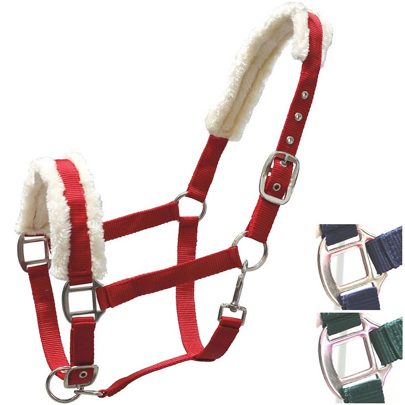Capezza con rivestimento in agnellino sintetico doppia regolabile Nic