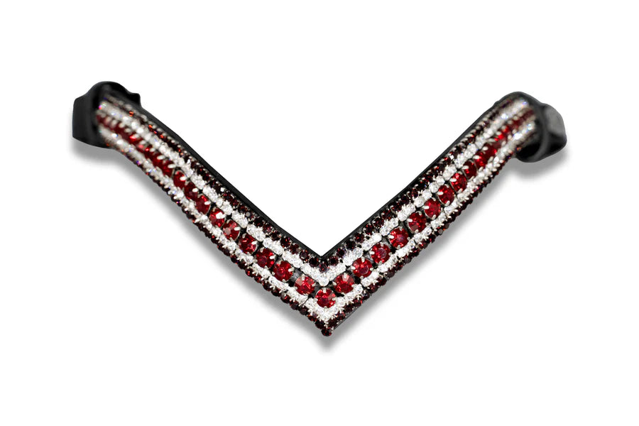 FRONTALINO CON CRISTALLI SPARKS N BLINGS - TheOne V shape Bordeaux