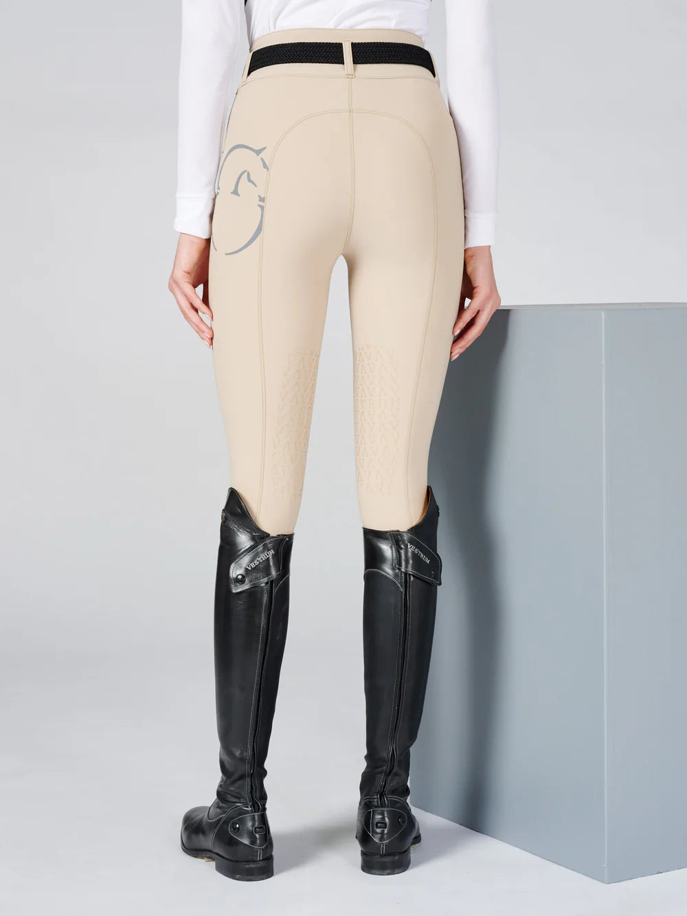 PANTALONI EQUITAZIONE GRIP GINOCCHIO VESTRUM MODELLO MOLVENO LOGO GRANDE