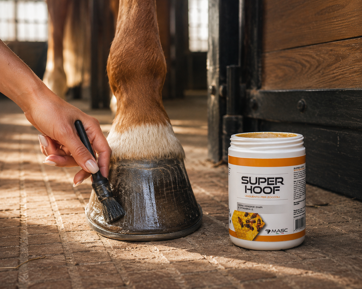 Unguento per zoccoli con Cera vergine d'api e Lanolina SUPER HOOF MASC