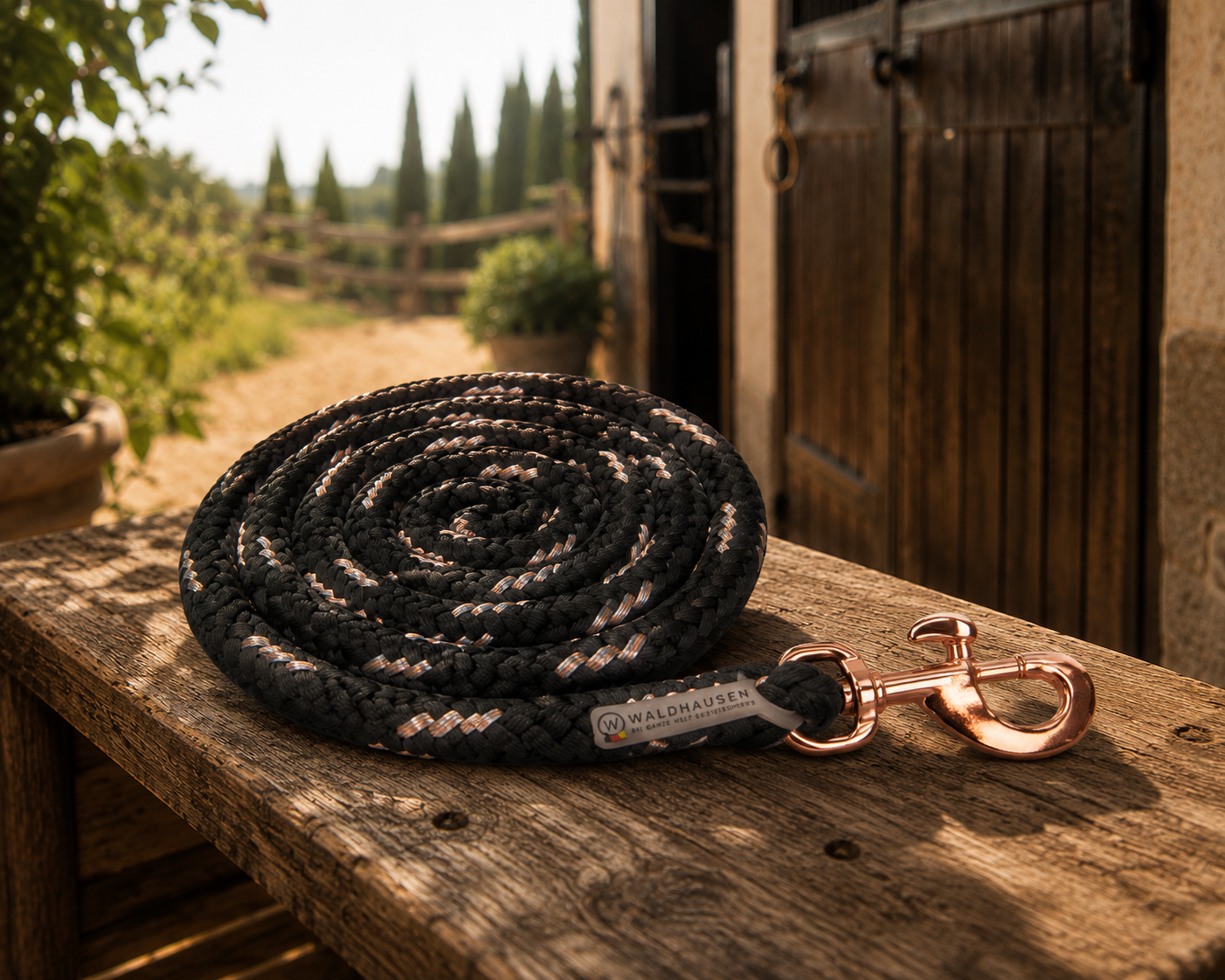 Lunghina Rosé WALDHAUSEN con moschettone a carabina