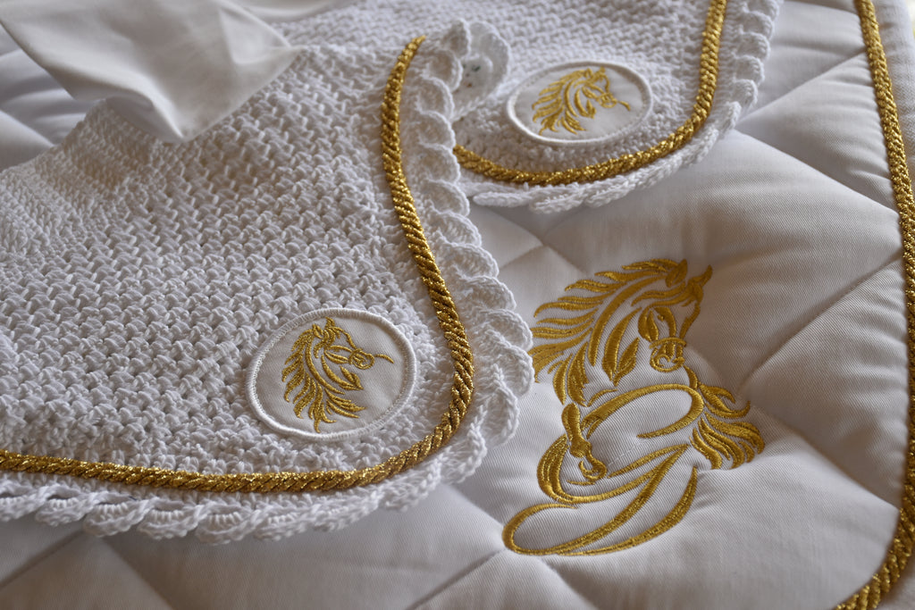 SET SOTTOSELLA E CUFFIETTA GINGER GOLD COLLECTION x LOVE HORSES