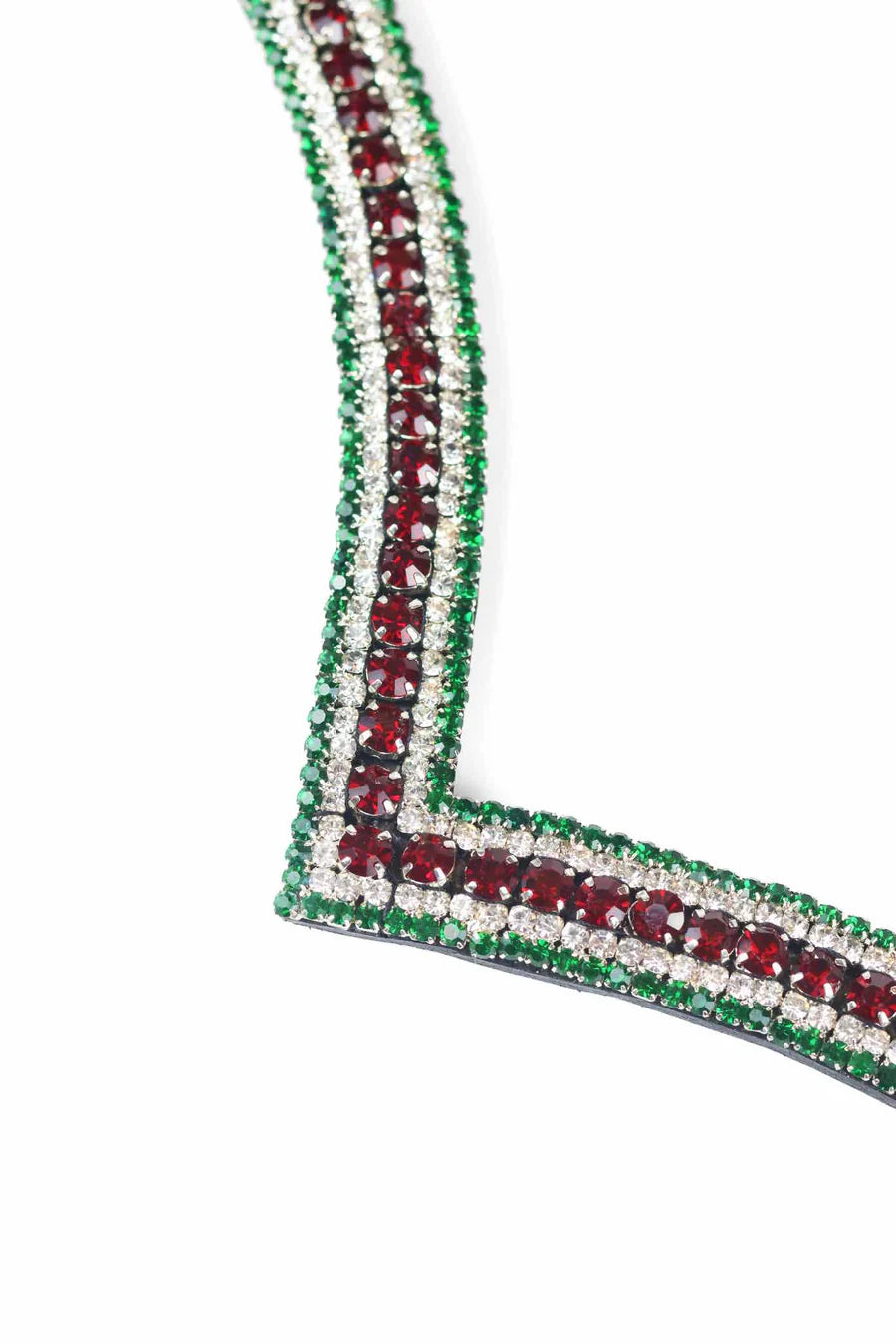 FRONTALINO CON CRISTALLI SPARKS N BLINGS - TheOne V Shape tricolore italiano