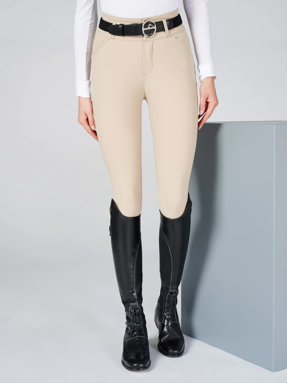 PANTALONI EQUITAZIONE GRIP GINOCCHIO VESTRUM MODELLO MOLVENO LOGO GRANDE