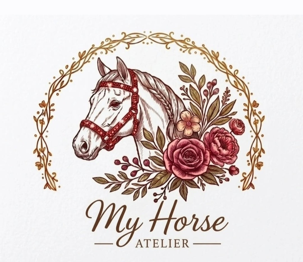 Capezza artigianale in biothane bicolore con glitter My Horse Atelier by Sara