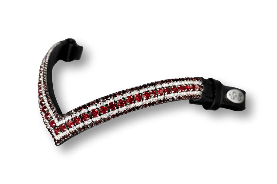 FRONTALINO CON CRISTALLI SPARKS N BLINGS - TheOne V shape Bordeaux