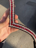 FRONTALINO CON CRISTALLI SPARKS N BLINGS - TheOne V shape Bordeaux