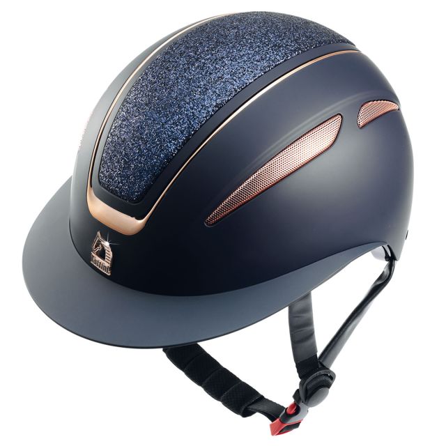 CAP EQUITAZIONE TATTINI ARIETE CON DETTAGLI ORO ROSA E GLITTER