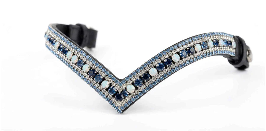 FRONTALINO CON CRISTALLI SPARKS N BLINGS - TheOne V shape Sky Blue